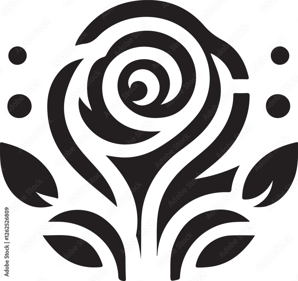 minimalist rose logo