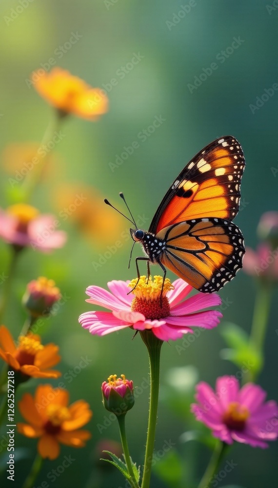 Delicate painted lady butterfly amidst wildflowers, butterfly, insect, beauty Delicate painted lady butterfly amidst wildflowers, butterfly, insect, beauty