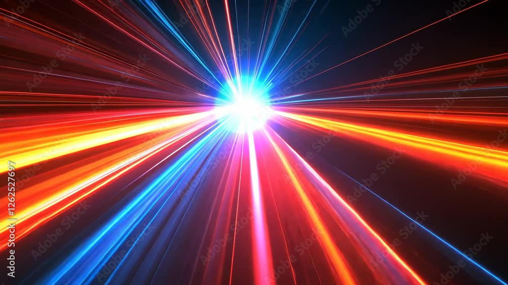 Bright laser beams create a dynamic light display in a darkened environment during an indoor event Bright laser beams create a dynamic light display in a darkened environment during an indoor event
