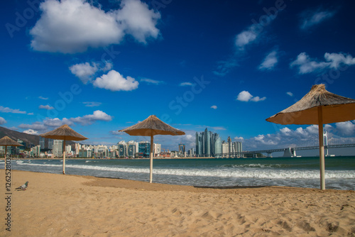 Gwangalli Beach is a beautiful beach in Busan, famous for its amazing view of Gwangan Bridge, especially at night when the bridge lights up.

 photo