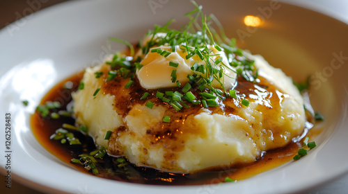 Wallpaper Mural Mashed potatoes topped with melted butter and fresh chives. Torontodigital.ca