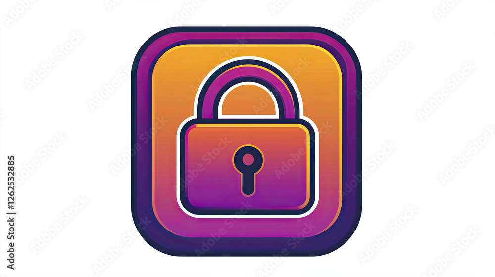 A Colorful Padlock Icon Representing Digital Security and Privacy Protection A Colorful Padlock Icon Representing Digital Security and Privacy Protection