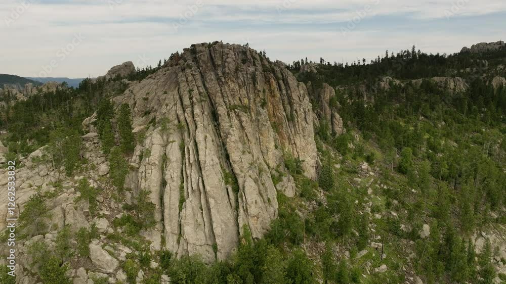 Stunning aerial perspective of jagged rock landscapes in the American ...