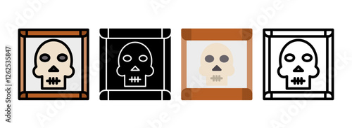 Set of Anthropology Line, Line Filled, Glyph, Flat Icons