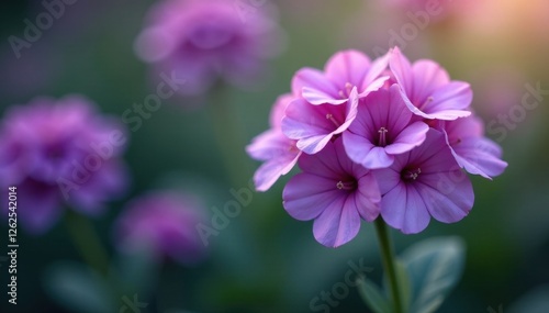 Intricate purple flower cluster, soft focus background , purple flowers, flower power