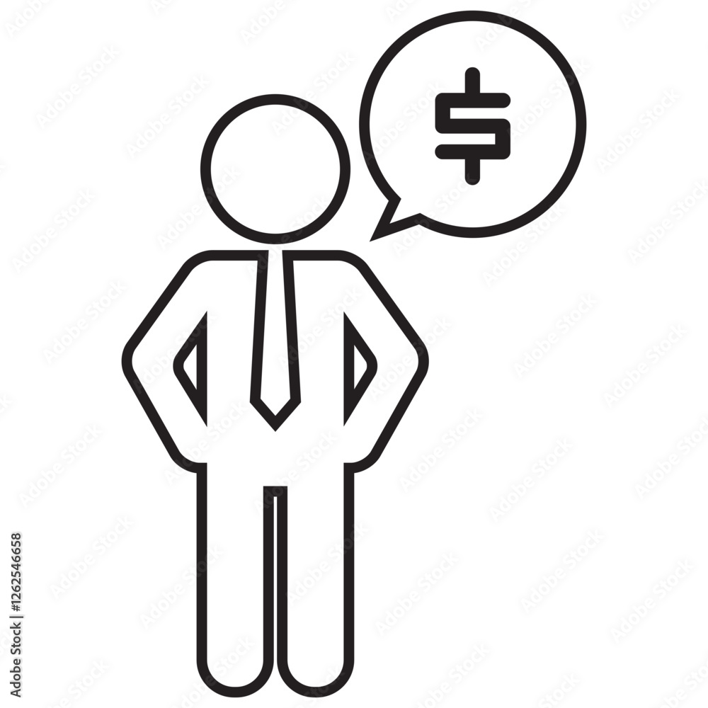 Entrepreneur, contractor, businessperson icon Entrepreneur, contractor, businessperson icon