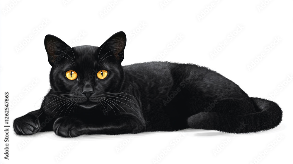 Fototapeta premium panther, black leopard on white background