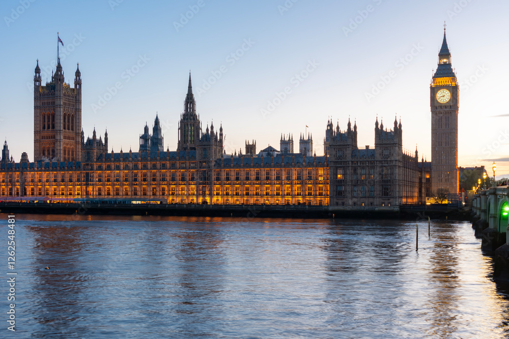 Big Ben and Houses of Parliament at sunset, London, UK Big Ben and Houses of Parliament at sunset, London, UK