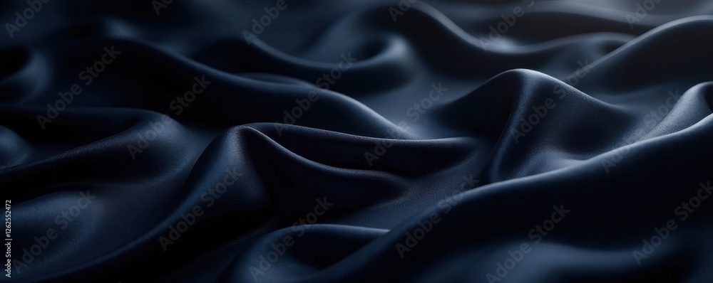 Fototapeta premium Luxurious black liquid silk, flowing abstract waves , liquid, luxury