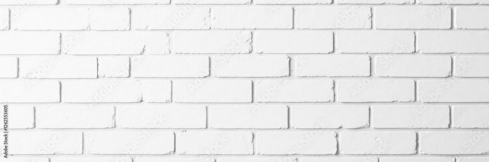 Fototapeta premium Modern white brick wall, subtle texture Perfect for backgrounds , white brick, decor, room