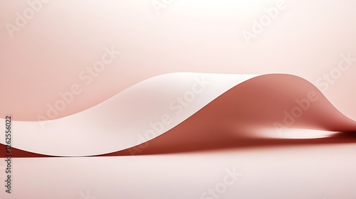 Abstract Pink Paper Wave Design Background