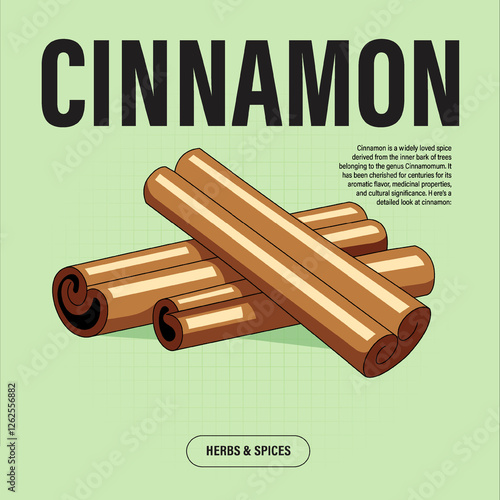 Cinnamon Stick Premium Vector Clipart High-Quality Illustration for Cooking Branding and Packaging