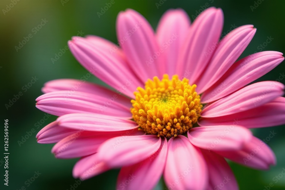 Close-up of a daisy, yellow center, delicate petals, botanical, white, texture Close-up of a daisy, yellow center, delicate petals, botanical, white, texture
