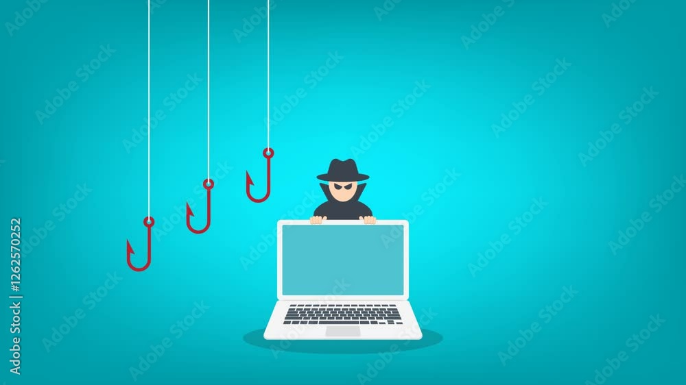 Hacker attack. Hackers and cybercriminals phishing, identity theft ...