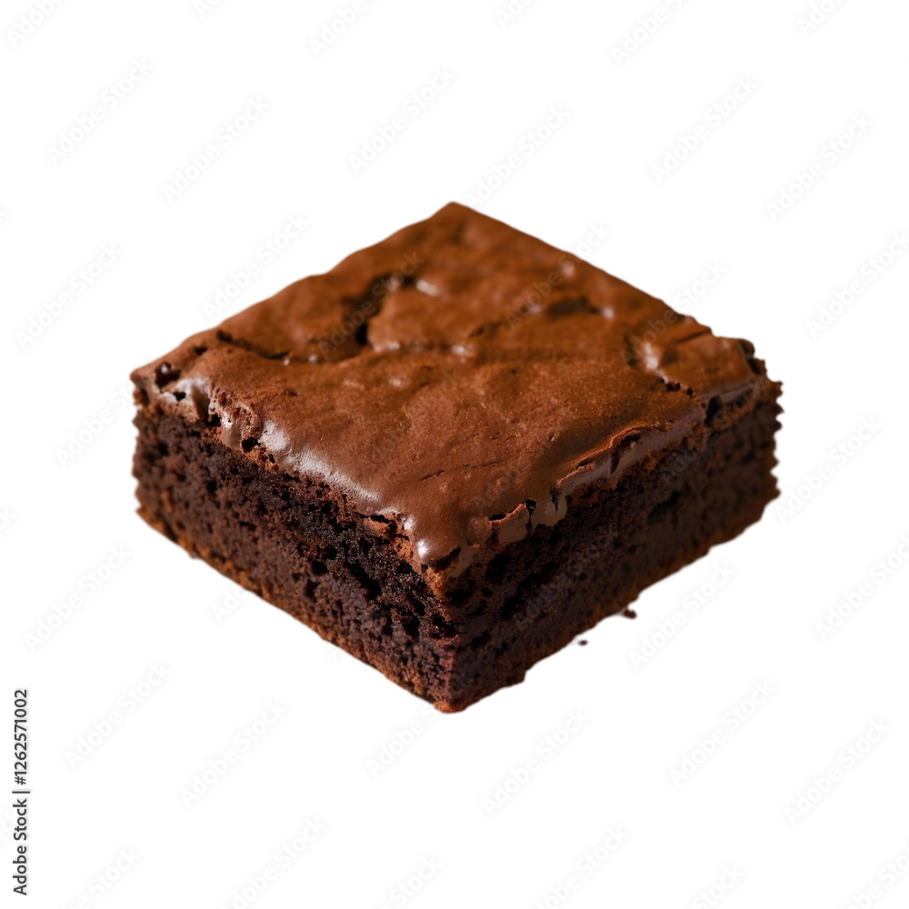 Traditional brownie chocolate cake on transparent background Traditional brownie chocolate cake on transparent background