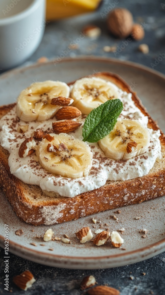 Scrumptious Banana Almond Toast - A Perfect Morning Delight Scrumptious Banana Almond Toast - A Perfect Morning Delight