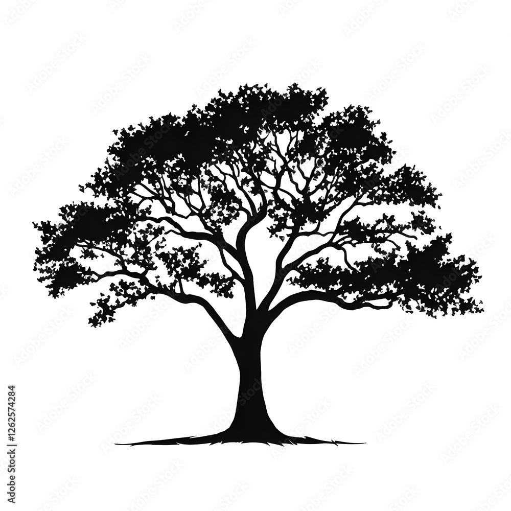 Obraz premium clip art tree silhouette