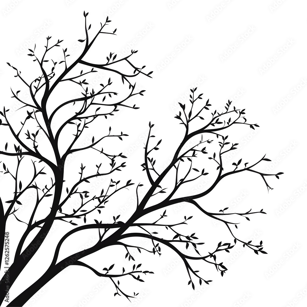 Obraz premium tree branches silhouette