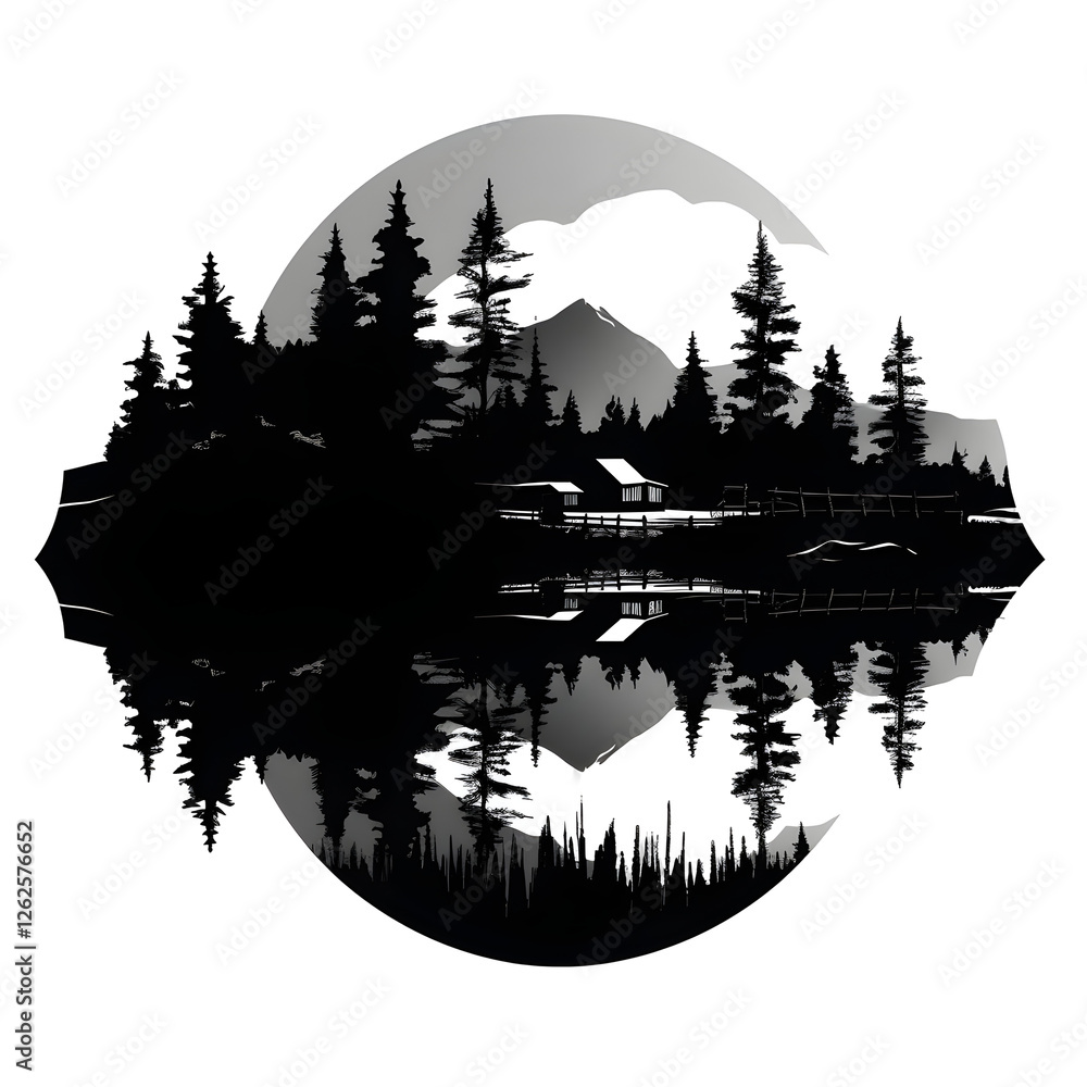 Obraz premium landscape silhouette