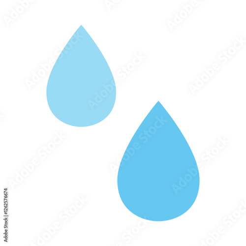 雨粒のベクターアイコンイラスト waterdrop