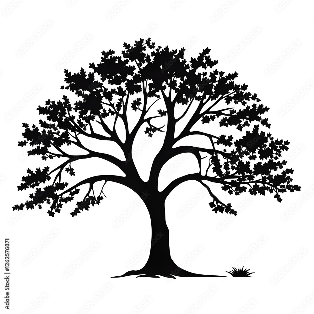 Obraz premium clip art tree silhouette