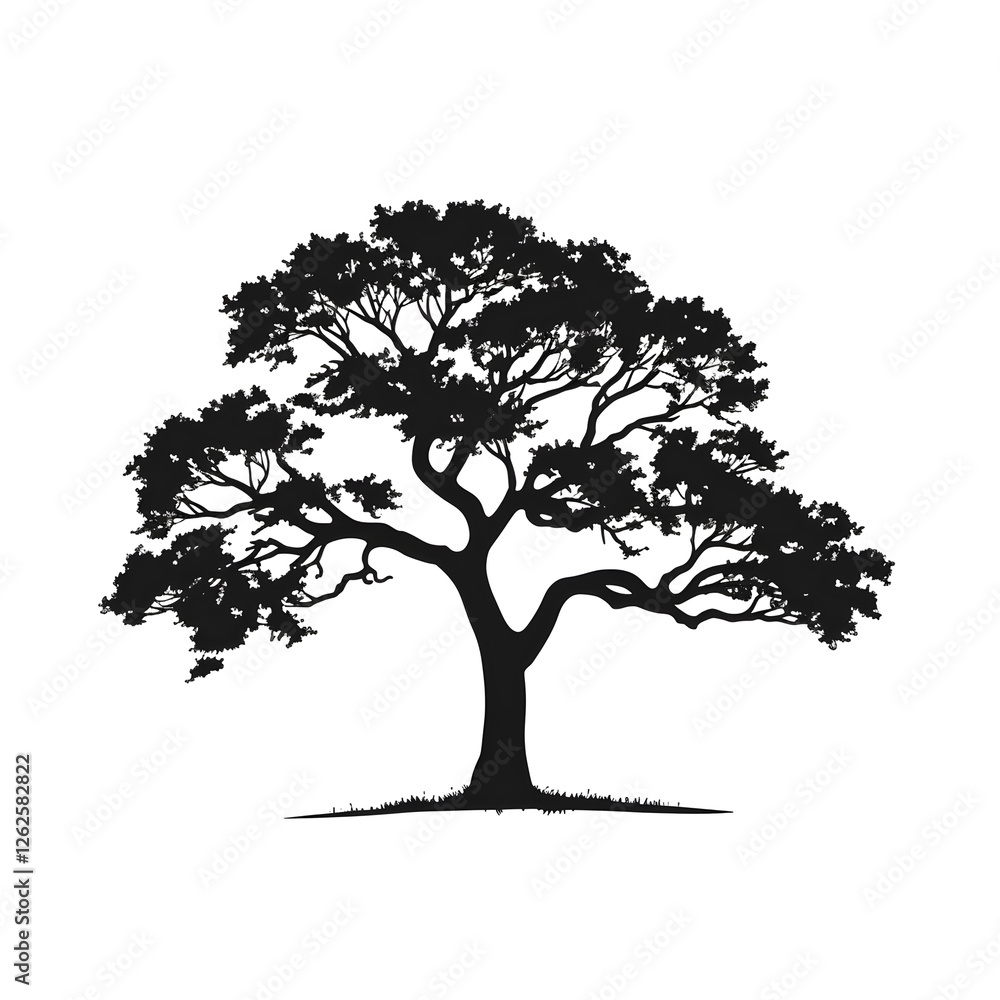 Obraz premium oaktree silhouette