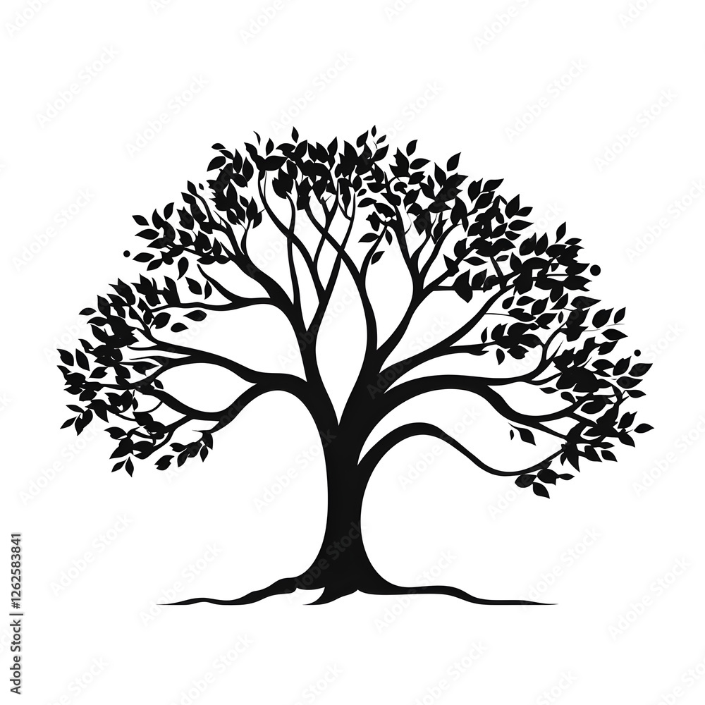 Obraz premium clip art tree silhouette