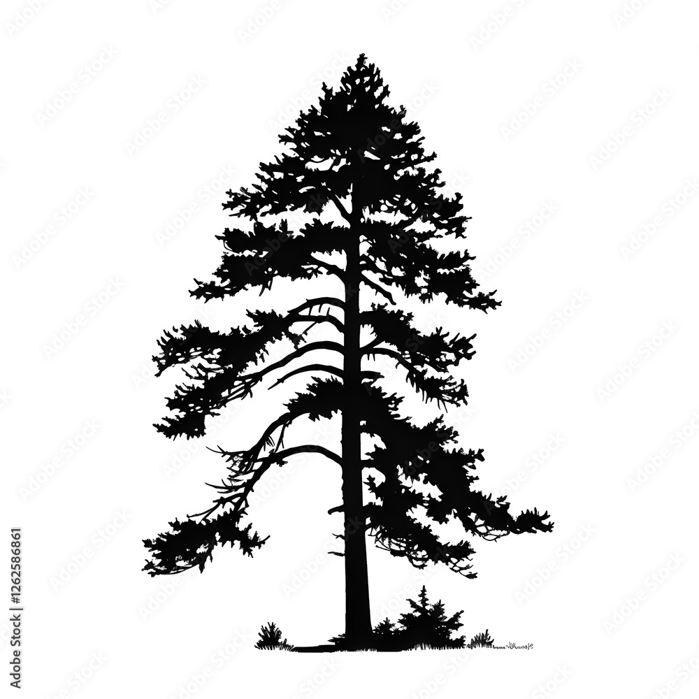 Fototapeta premium pine tree silhouette