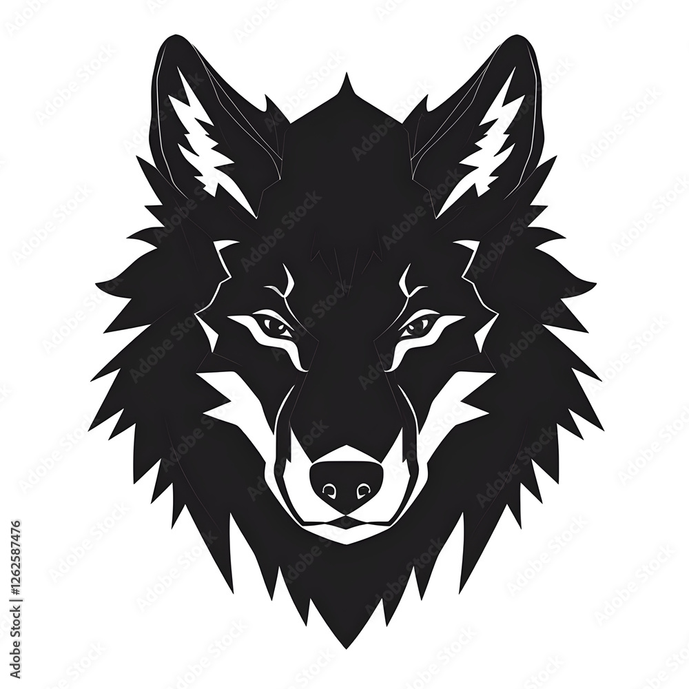 Fototapeta premium wolf head silhouette