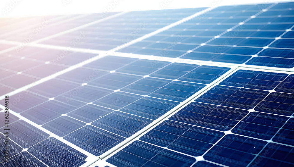 Solar panel, close-up photovoltaic. Place to copy on white background. Web banner, grunge. with white shades Solar panel, close-up photovoltaic. Place to copy on white background. Web banner, grunge. with white shades