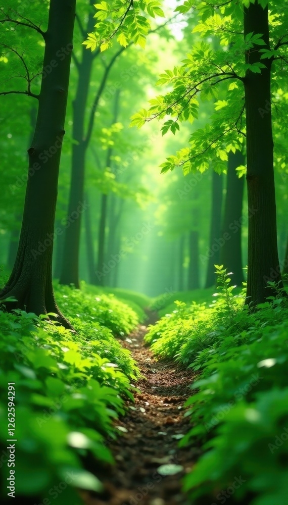 Fototapeta premium Intense spring-green hue, perfect for lively projects , ecology, intense