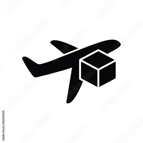 plane delivery icon vector shipping icon all over the world