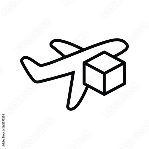 plane delivery icon vector shipping icon all over the world