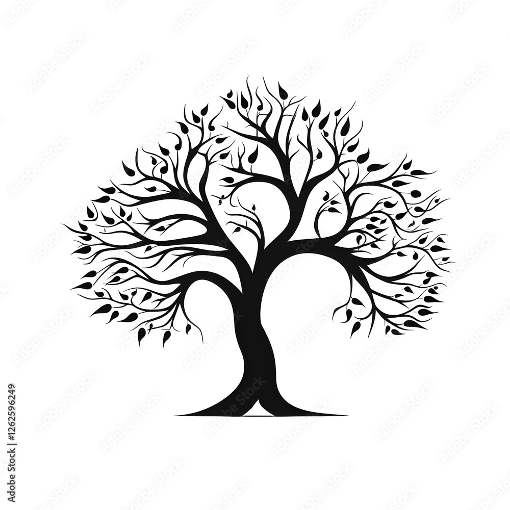 Obraz premium clip art tree silhouette