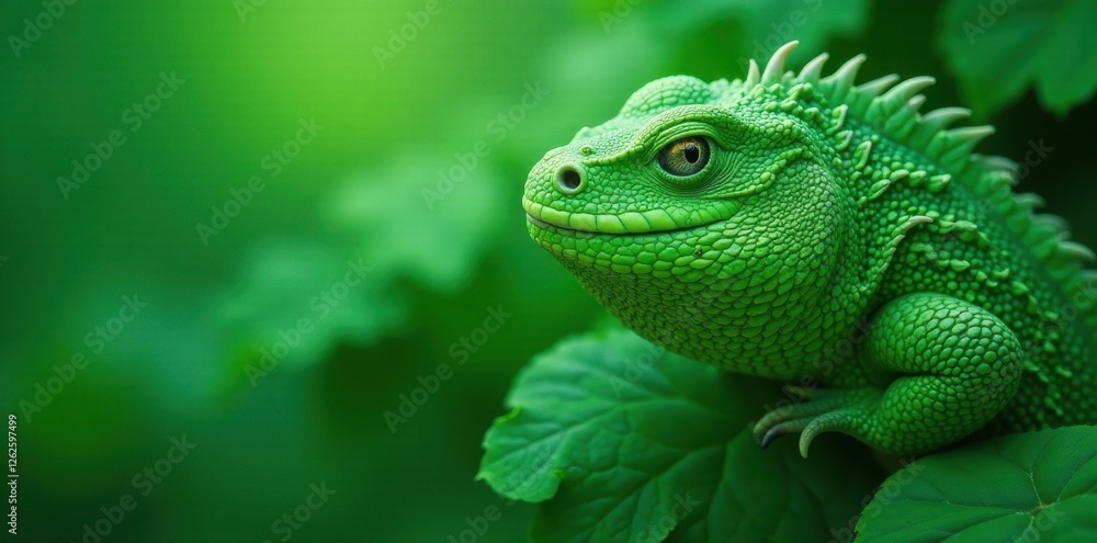 Obraz premium Intricate scales, vibrant green, smooth texture, wildlife, snake, colour