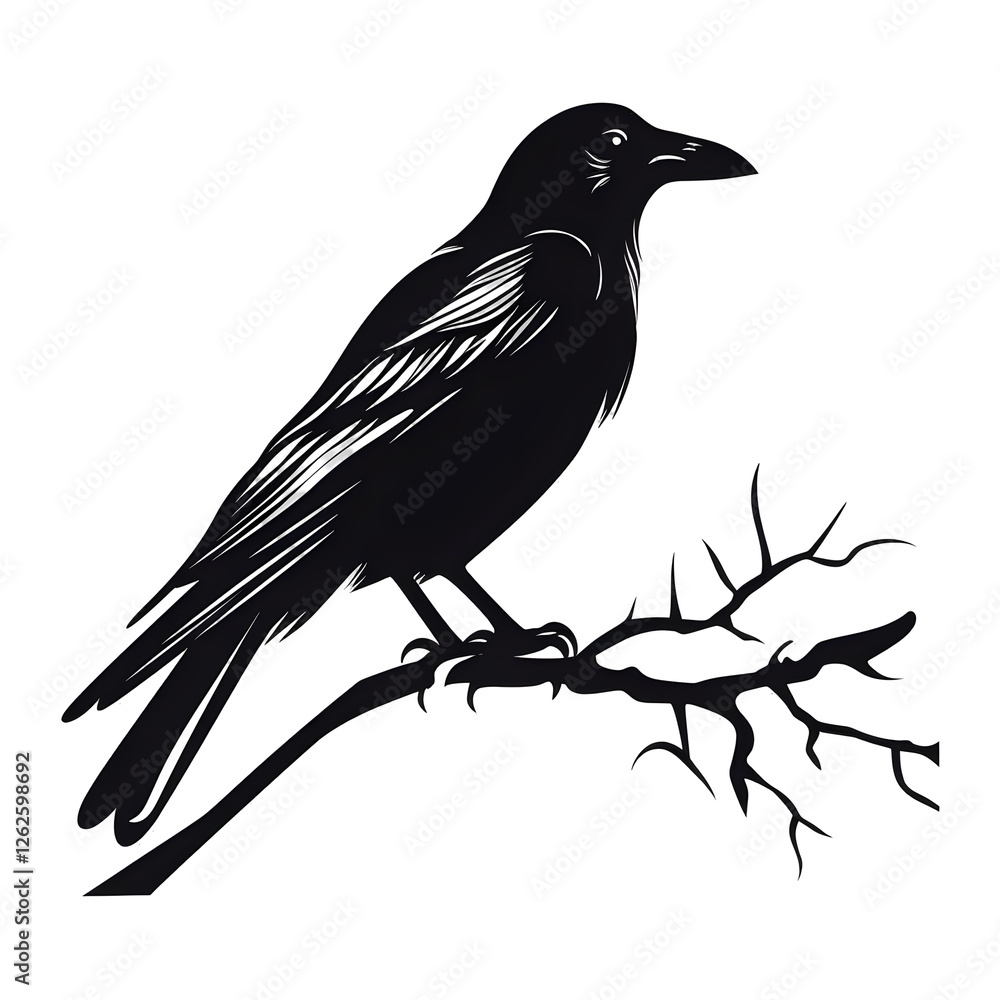 Obraz premium raven silhouette