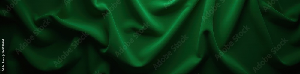 Obraz premium Luxurious emerald textile, lush velvet backdrop, deep, texture