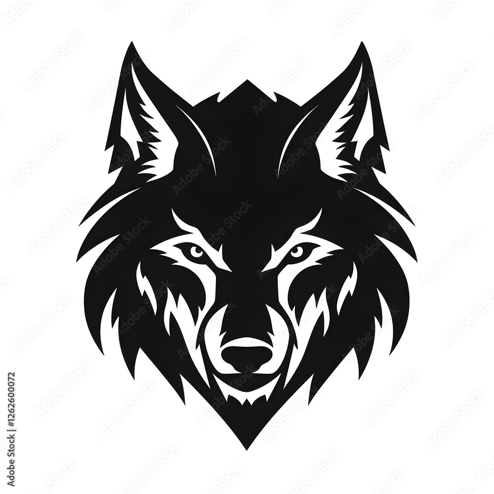 Fototapeta premium wolf head silhouette