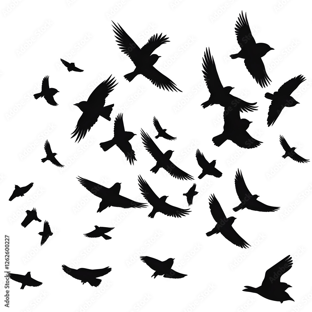 Obraz premium birds flight silhouette