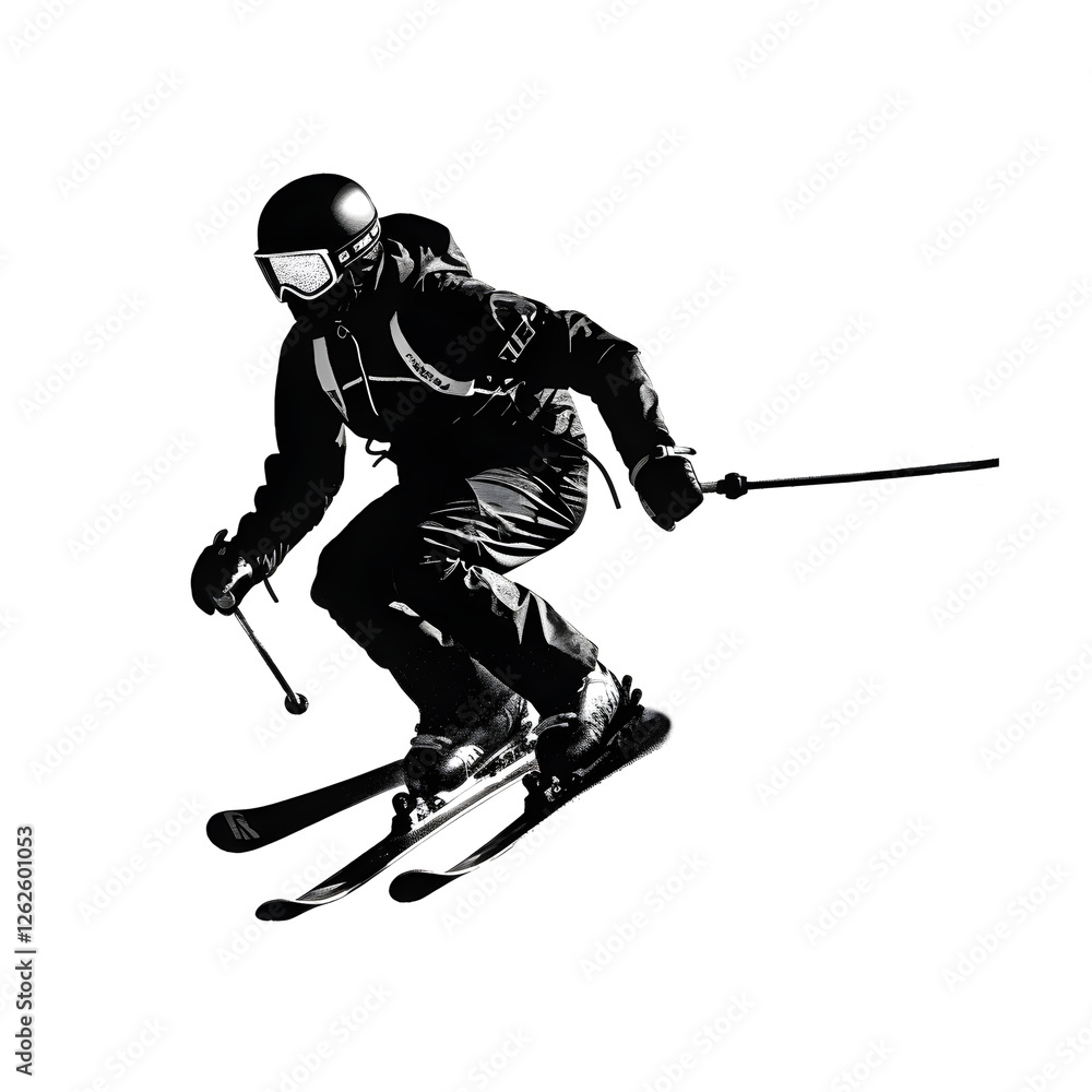Fototapeta premium skier silhouette