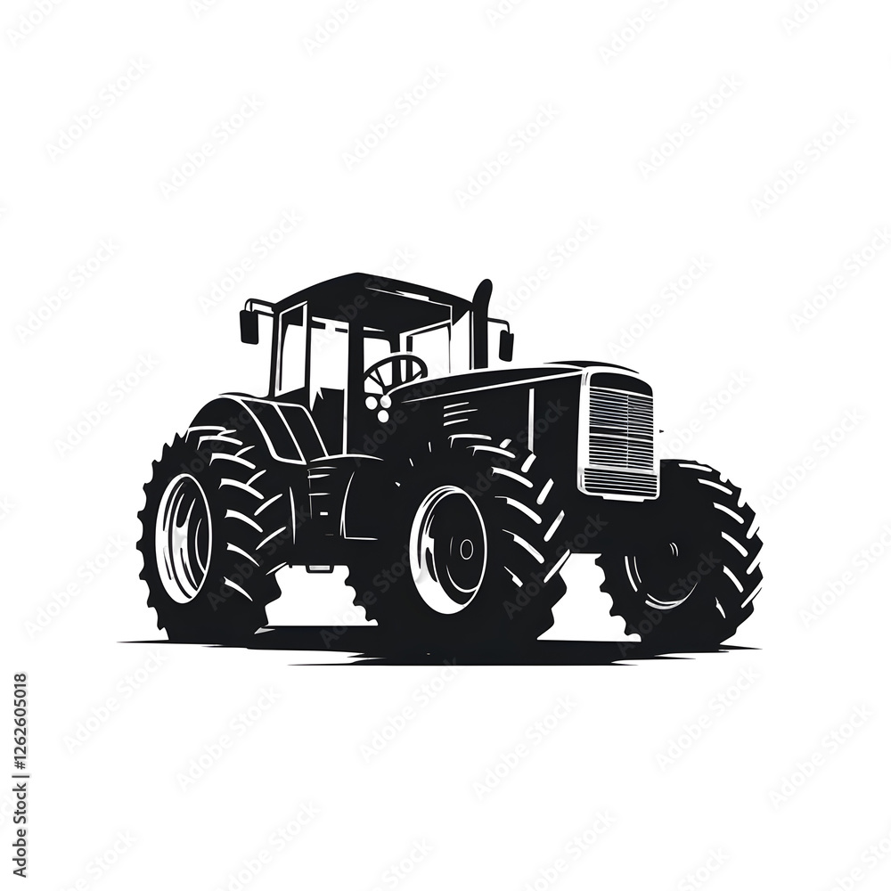 Obraz premium tractor silhouette