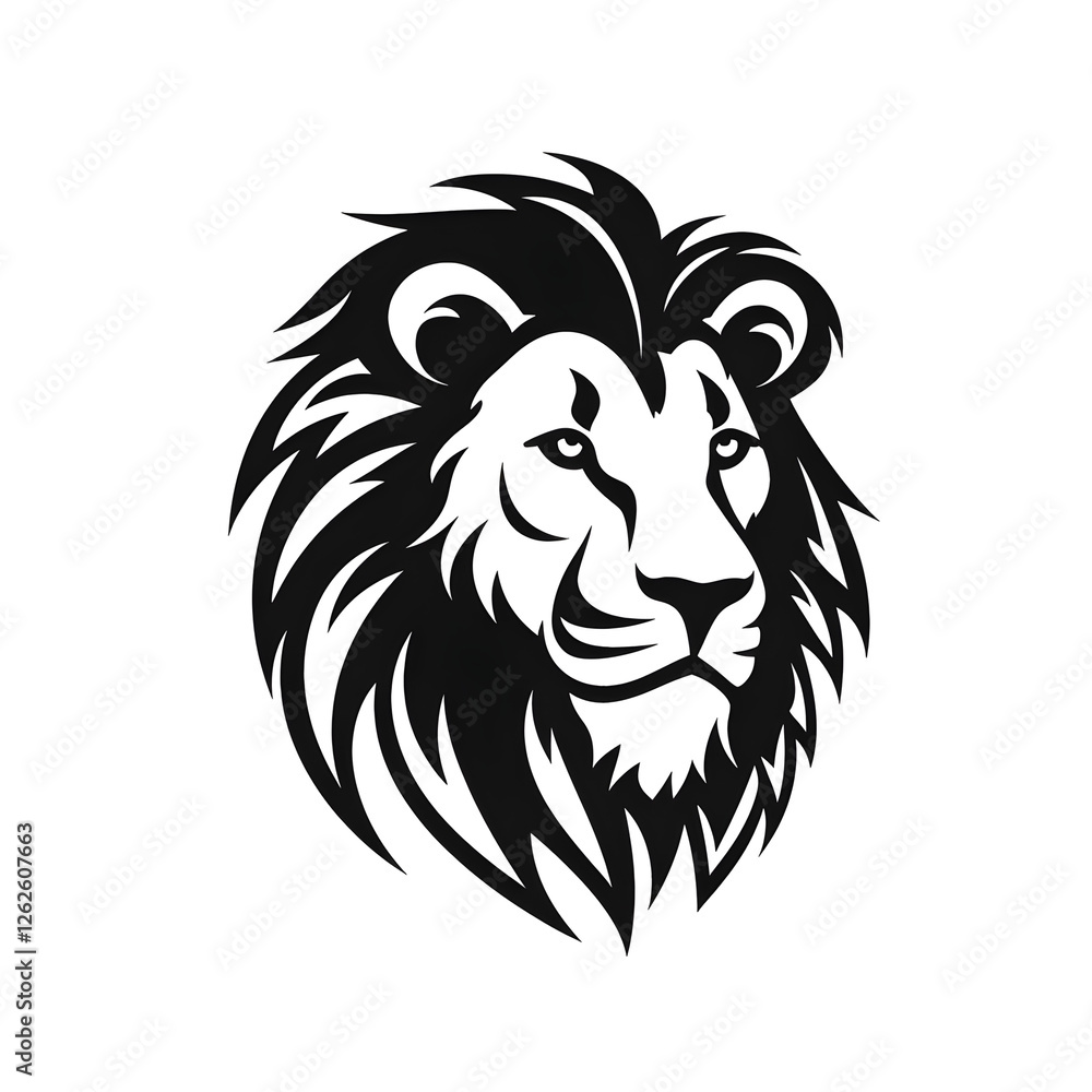 lion head silhouette lion head silhouette