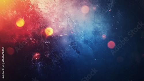 Cosmic Abstract Background With Bokeh Light Elements photo