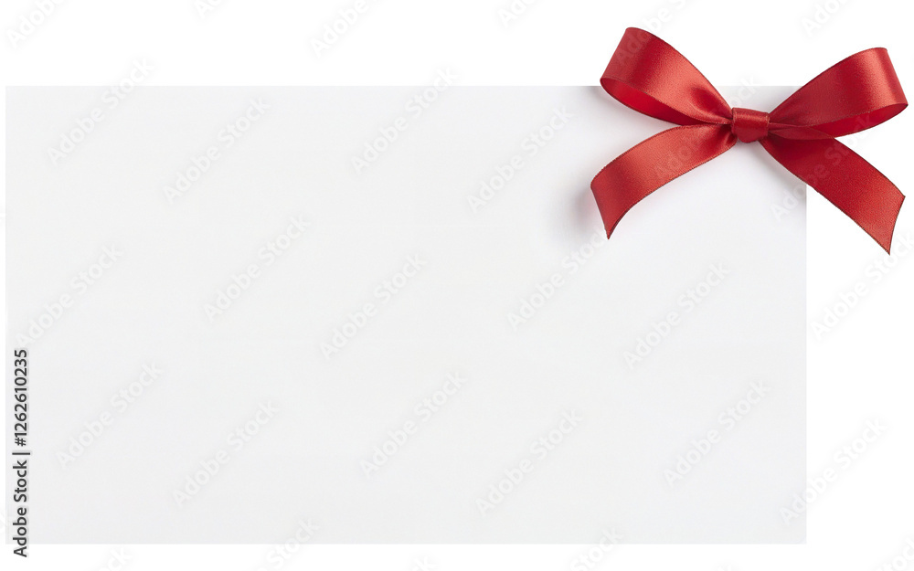 ribbon bow greeting card mockup on transparent background ribbon bow greeting card mockup on transparent background