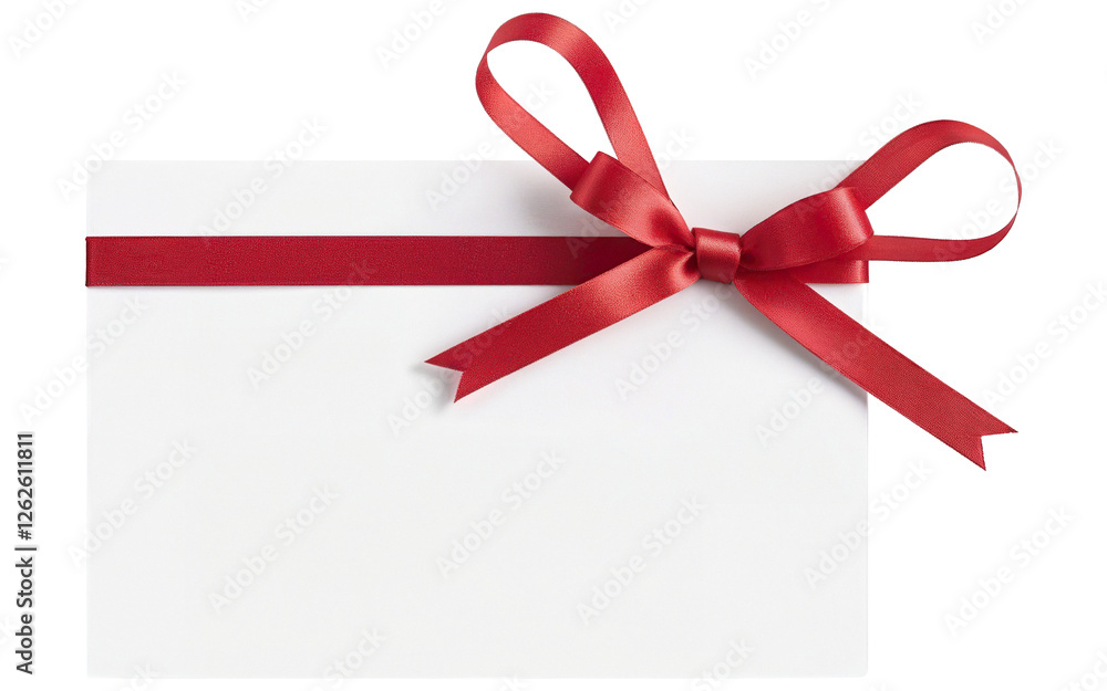 ribbon bow greeting card mockup on transparent background ribbon bow greeting card mockup on transparent background