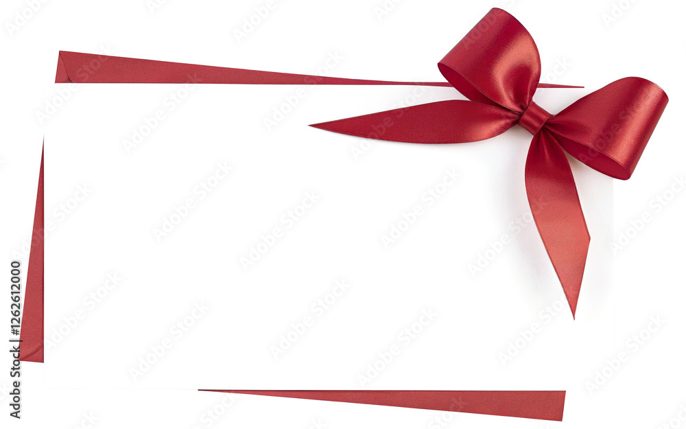 ribbon bow greeting card mockup on transparent background ribbon bow greeting card mockup on transparent background