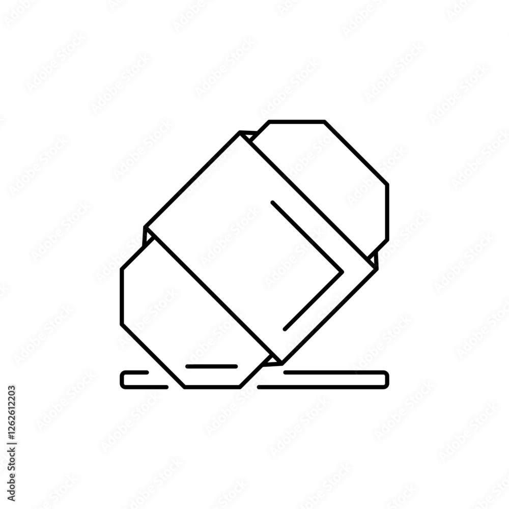 Art Eraser Icon Outline vector.