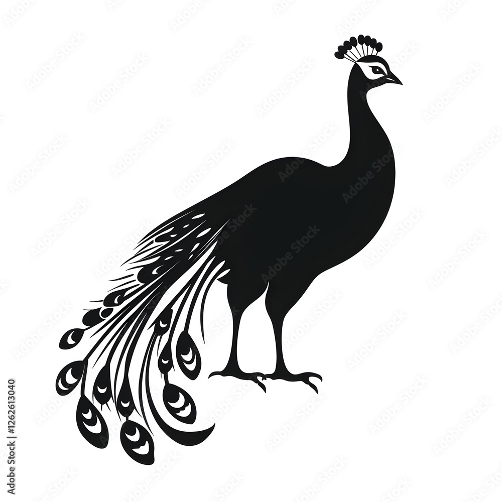 Fototapeta premium peacock silhouette