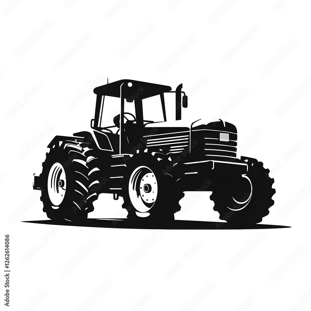 Obraz premium tractor silhouette