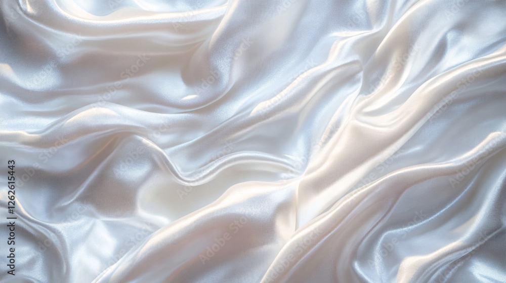 Obraz premium Subtle white glossy soft waves texture, with a marble-like displacement and bump map, creating a seamless, elegant background for banners or wallpaper.